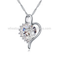 2015 Fashion Charming heart crystal necklace China Wholesale Necklace